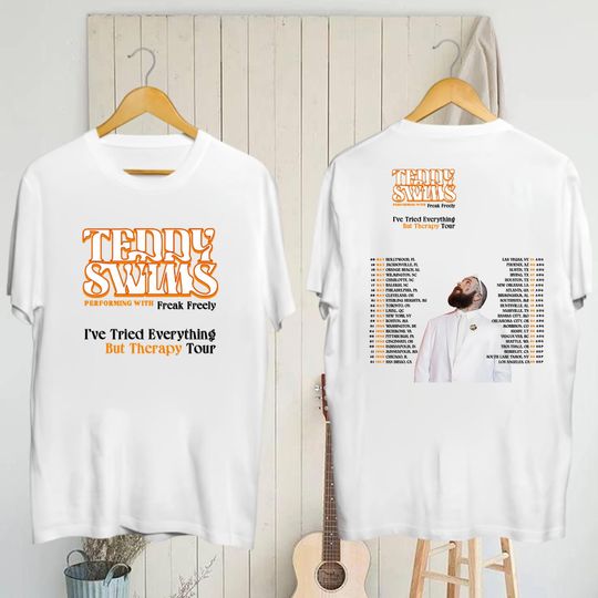 Discover Teddy Swims I've Tried Everything But Therapy Tour 2025 Shirt, Teddy Swims 2025 Concert, Teddy Swims Fan Gift, Teddy Swims Merch Shirt