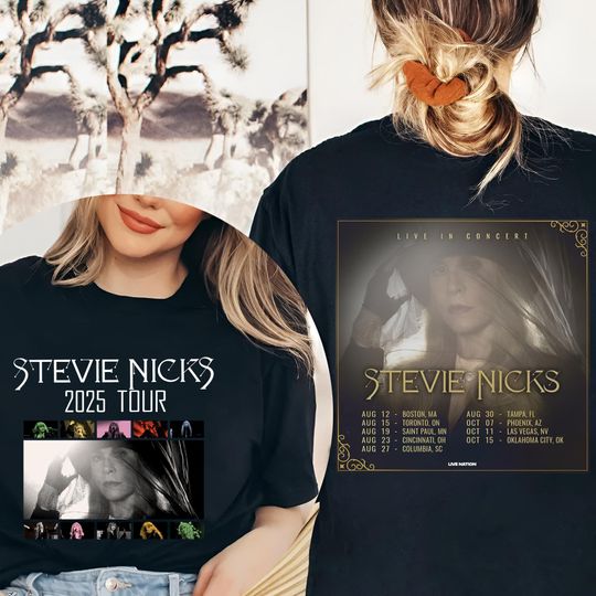2025 Stevie Nicks Tour T-Shirt, Stevie Nicks Fan Shirt, Stevie Nicks 2025 Concert Shirt, 90s Vintage Stevie Nicks Shirt