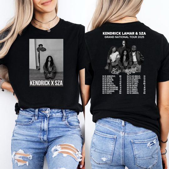 Kendrick Lamar and Sza Grand National Tour 2025 T-Shirt, Concert Shirt, Kendrick X Sza Shirt, Hip Hop Shirt, Album Tour Tee
