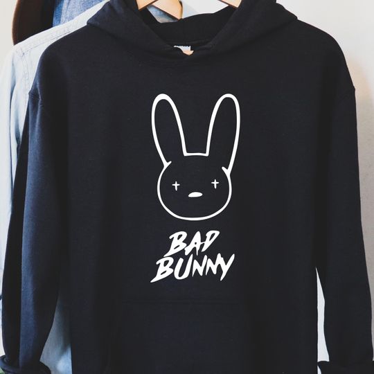Bad Bunny Graphic Hoodie , Cute Bunny Design Unisex Hoodie, Gift for Music Lovers, Concert Shirt