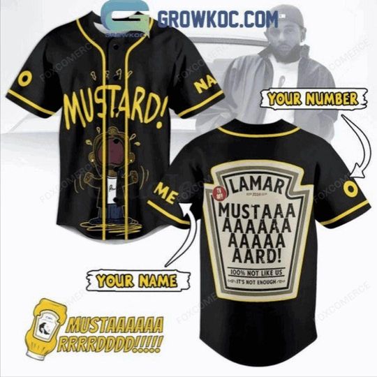 Kendrick Lamar Mustard Not Like Us Not Enough Personalized Baseball Jersey