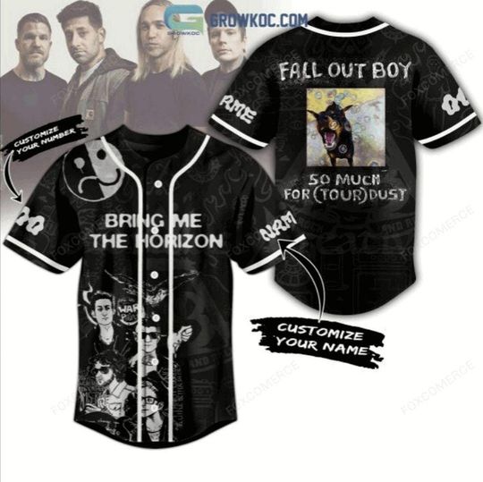 Bring Me The Horizon x Fall Out Boy So Much For Tour Dust Custom Baseball Jersey