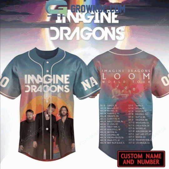 Imagine Dragons Loom World Tour 2025 Personalized Baseball Jersey