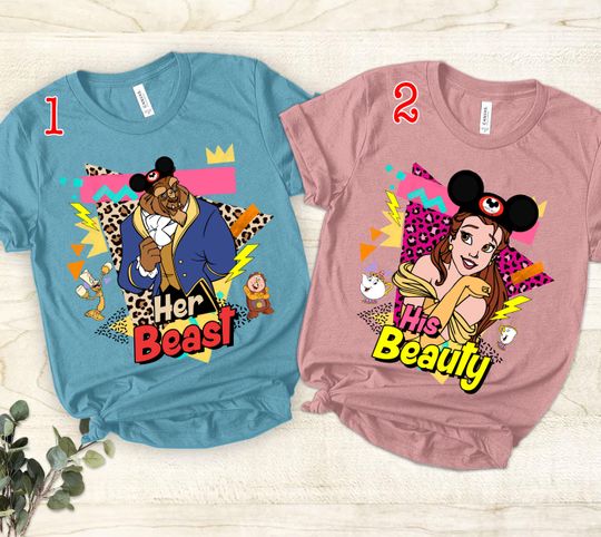 Princess Beauty And The Beast Valentine T-Shirt, Disney Matching Couple Shirt, Custom Matching Disneyland Valentine Tee, XOXO Disney Tee
