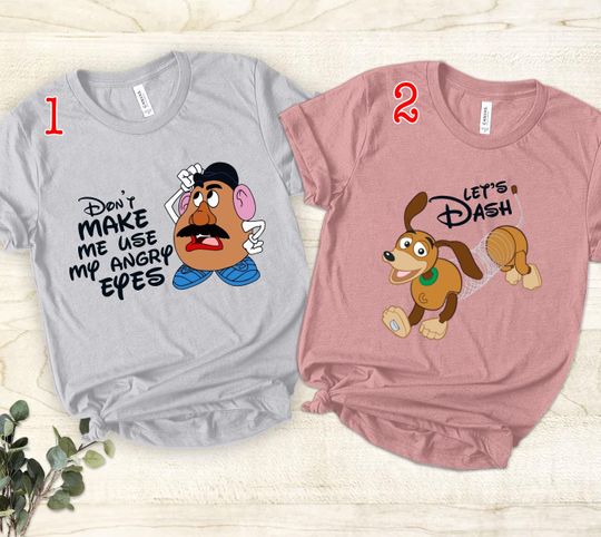 Disney Toy Story Couple Shirt, Slinky Dog Tee, Mr Potato Head Shirt, Toy Story Shirt, Disney Shirt, Disney Trip Tee, Toy Story Character Tee
