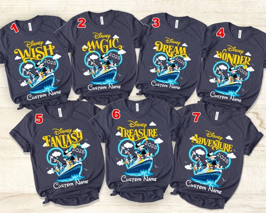 Personalized Mickey and Friends Cruise Shirt, Disney Family Cruise Vacation 2025, Cruise Trip Group Matching, Disney Wish Dream Magic