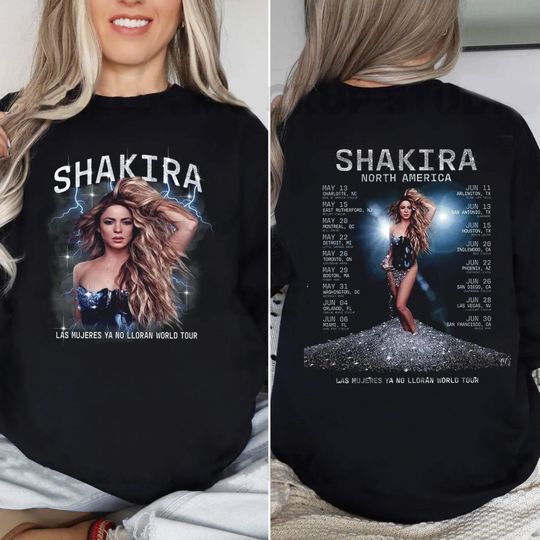 Shakira 2025 Concert Shirt, Las Mujeres Ya No Lloran Tour Tee, LMYNL Fan Shirt, Shakira World Tour Merch, North America Concert T-Shirt