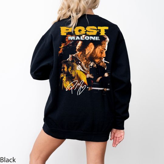 Comfort Colors Post Malone Sweatshirt,Cowboy Post Sweater, Retro Rap 90s Sweatshirt,Post Malone Tour Rapper Gift,Jelly Roll Merch