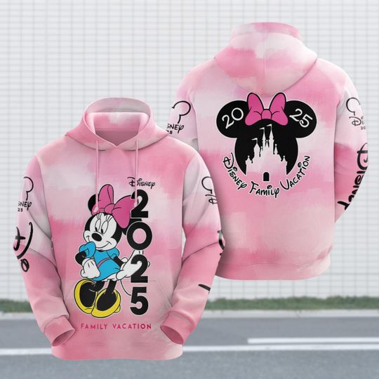 Discover Disney Family Vacation 2025 Hoodie, Disney Minnie Mouse Hoodie, Family Disney Shirt, Magical Vacation Hoodie, Disney Group Outfit