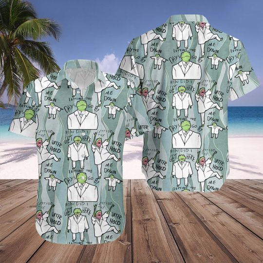 Kermit Meme Hawaiian Shirt, Funny Kermit Hawaiian Shirt, How Did I Get Here Shirt, Tropical Aloha Shirt, Funny Shirt, Summer Shirt