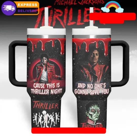 Michael Jackson Thriller Limited Edition Tumbler 40oz with Handle