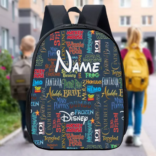 Personalize Backpack Classic Movie Name Line Up 3D All Over Printed