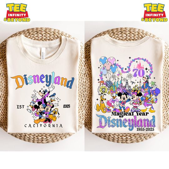 Disneyland 70th Anniversary Shirt, Disneyland Resort T-Shirt, Magic Kingdom Tee
