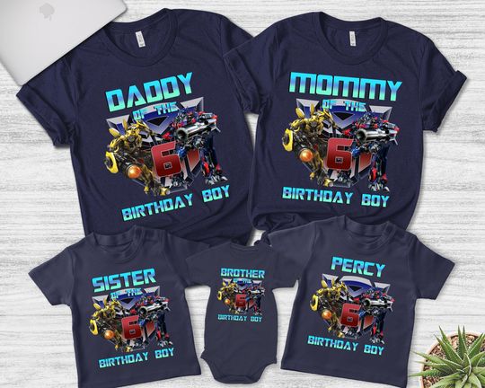 Transformers Birthday Shirt, Funny Optimus Prime Robot Birthday Shirt, Custom Personalized Birthday Gift For Son Daughter