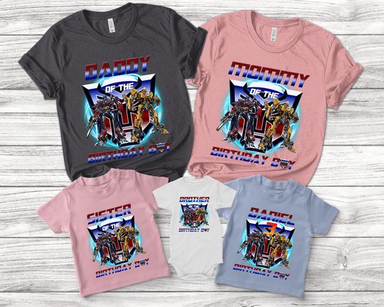 Transformers Birthday Shirt/Transformers Family Shirt/Transformers Bumblebee Optimus Prime Birthday Shirt/Superhero Birthday Party