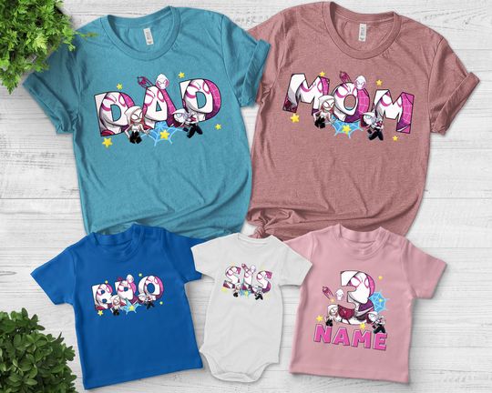 Spider Gwen Birthday Girl Shirt, Spiderman Tee,Matching Shirt, Spider Gwen and Friends, Birthday Gift, Spidey and His Amazing Friends