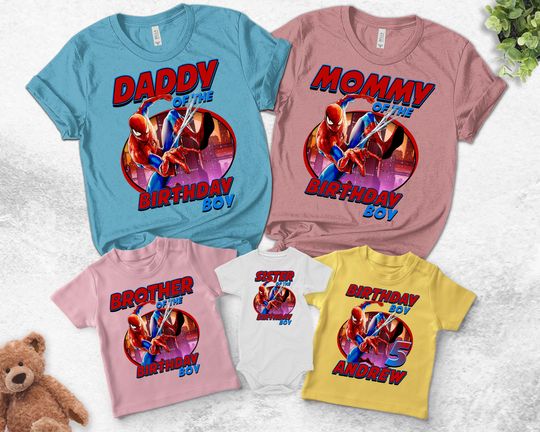 Spiderman Birthday T-shirt, Spiderman, Super Hero Birthday Shirt, Spidey Birthday Shirt