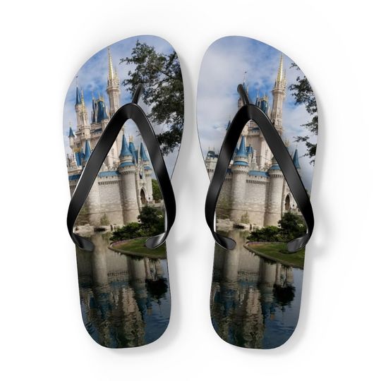 Cinderellas Castle Flip Flops, Castle, Magic Kingdom, shoes, sandals, Flip Flops, Gifts