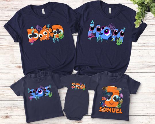 Custom Finding Nemo Shirt, Finding Nemo Birthday Shirt, Finding Nemo Family Shirt, Family Family Birthday Party Shirt, Family Trip
