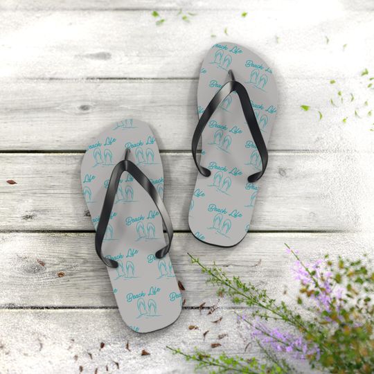 Beach Life Flip Flops | Summer Sandals, Comfortable Footwear, Vacation Essentials, Casual Beach Shoes