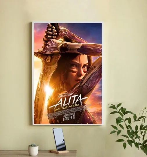 Alita Battle Angel (2019) Movie Poster, Gift For Mother's Day, Father's Day