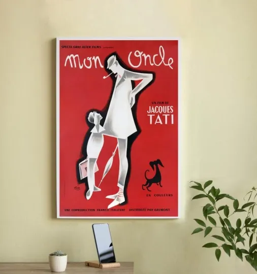 Mon Oncle Movie Poster, Gift For Mother's Day, Father's Day