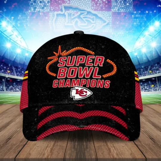 Vegas Victory Lights Cap - Kansas City Chiefs Bright Super Bowl Party Hat
