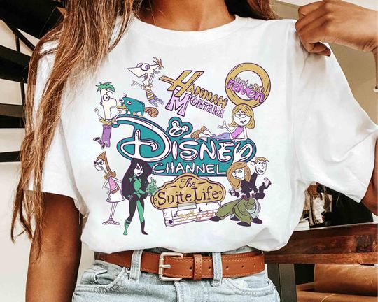 Disney Channel Cartoon Characters Group Hannah Montana Lizzie McGuire Phineas Ferb Shirt, What Dreams Are Made Of Tee, Disneyland Trip Gift