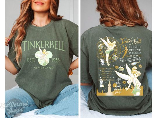 Retro Disney Tinker Bell Shirt, Tinkerbell 1953 Neverland Shirt, Disney Vacation Tee, Disney Princess, Disneyworld Shirts, Disney Girls Trip