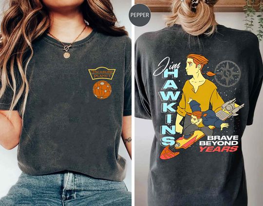 Treasure Planet Jim Hawskin Double Portrait Brave Beyond Years Shirt, Vintage Disney T-shirt, Disneyland Trip