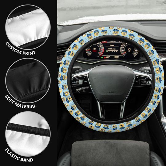 Minions Car Steering Wheel Cover