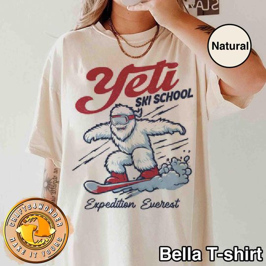 Vintage Disney Expedition Everest Yeti Ski School Shirt, Retro Animal Kingdom Disney World Tshirt, Disneyland Matching Tee, Wdw Family Trip
