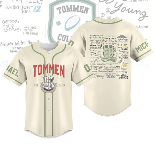 Custom Boys Of Tommen Baseball Jersey, Tommen College Jersey Shirt, Kavanagh 13 Jersey, Bookish Baseball Shirt, Bookish Football Jersey