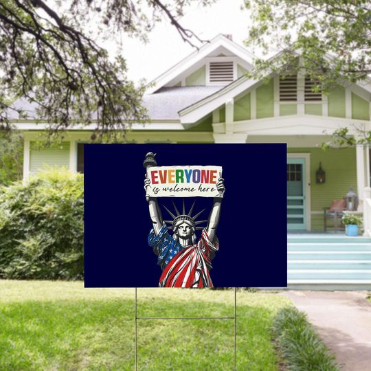 Discover LGBTQ Pride Lawn Sign - Everyone Welcome, Love Is Love, Rainbow Equality