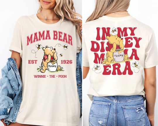 Pooh Mama Bear Shirts, Winnie The Pooh Mom Shirt, In My Disney Mama Era Shirt, Mommy Bear Pooh Shirt, Disney Mom Era Shirt