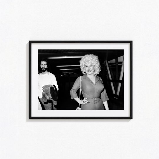 Dolly Parton Black and White Album Cover Poster