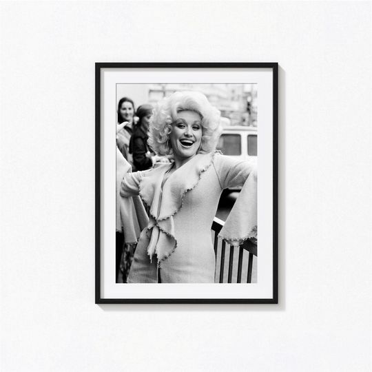 Dolly Parton Black and White Album Cover Poster - Home Decor Photography Print