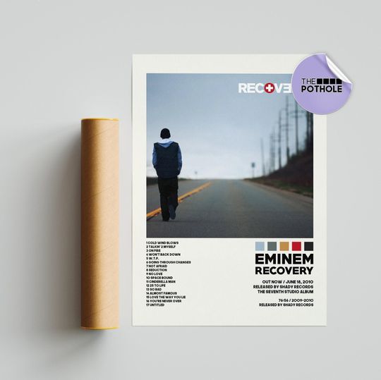 Eminem Recovery Album Cover Poster - Premium Matte Vertical Wall Art