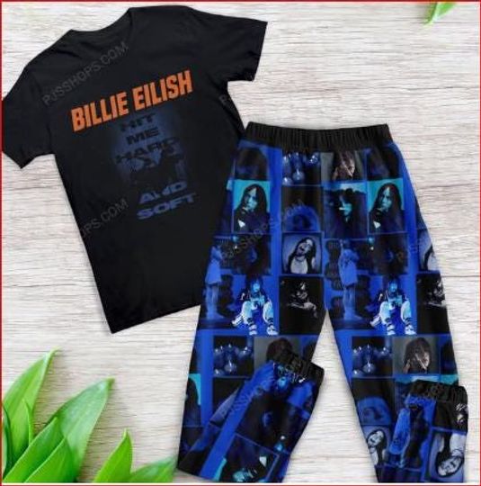 Billie Eilish Hit Me Hard And Soft Pajamas Set, Billie Eilish Pajamas Set, Comfortable & Stylish Sleepwear for Fans