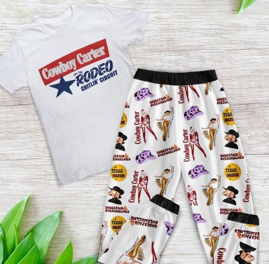 Cowboy Carter and the Rodeo Chitlin' Circuit Pajama Set, Beyonc Pajamas Set, Radical Optimism Tour Pajamas Set, Premium Soft Fabric