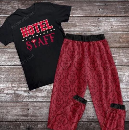 Hazbin Hotel Pajamas Set, Funny Hotel Staff-Inspired Sleepwear for Fans, Matching Family Christmas Pajamas