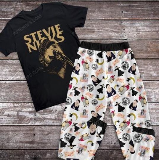 Stevie Nicks Pajamas Set, Stevie Nicks Matching Family Pajamas, Stevie Nicks Christmas Pajamas for Adult and Kids