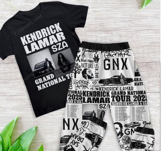 Kendrick Lamar Tour Pajamas Set  Stylish Graphic Sleepwear for Rap Music Fans