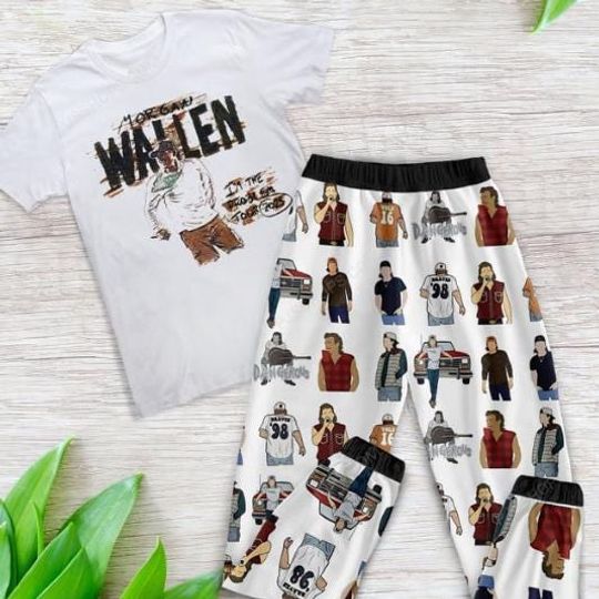 Wallen Western Pajama Set  Country Music Sleepwear