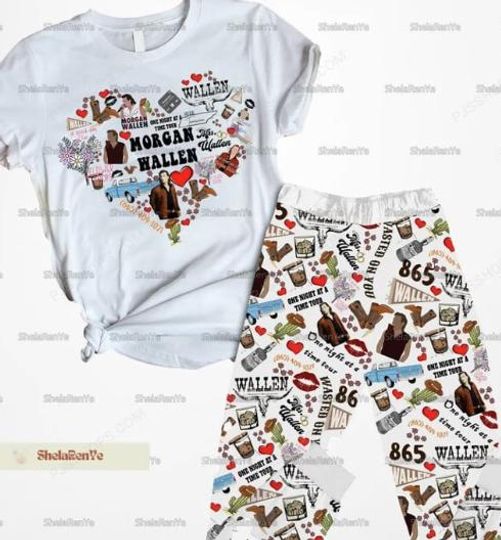 Wallen Western Pajamas, Wallen Bull Skull Pajamas Pajamas Set