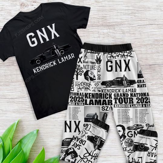 Kendrick Lamar Tour Pajamas Set  Cozy Graphic Rap Sleepwear for Music Fans