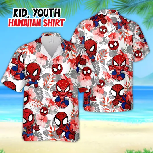 Spiderman Hawaiian Shirt - Marvel Superhero Disney Aloha Shirt For Men Women