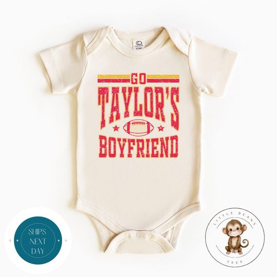 Go Taylors Boyfriend Baby Onesie | Superbowl Onesie | Custom Baby Bodysuit | Baby Shower Gift