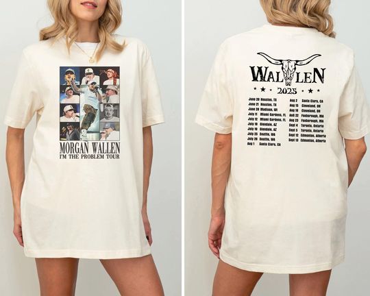 Comfort Wallen Double Sided T-Shirt, Country Music Morgan T-Shirt, Retro Music Tour T-Shirt, If I'm The Problem T-Shirt, 2025 Music Tour T-Shirt