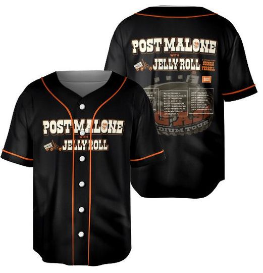 Posty Tour Baseball Jersey, Big Ass Stadium Tour Jersey, Posty 2025 Tour,Jelly Roll Tour